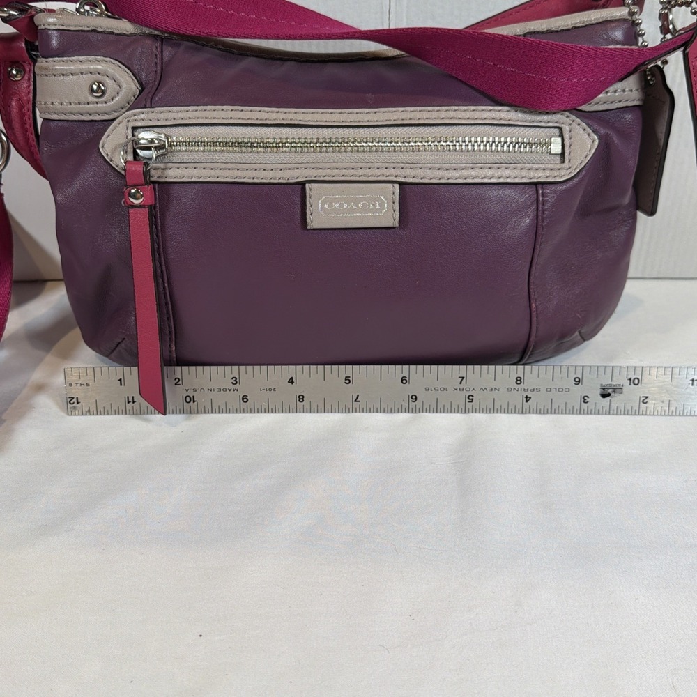 Coach Daisy Spectator Leather Crossbody Y2K Shoulder Bag F23951 Purple Pink - Picture 5 of 13